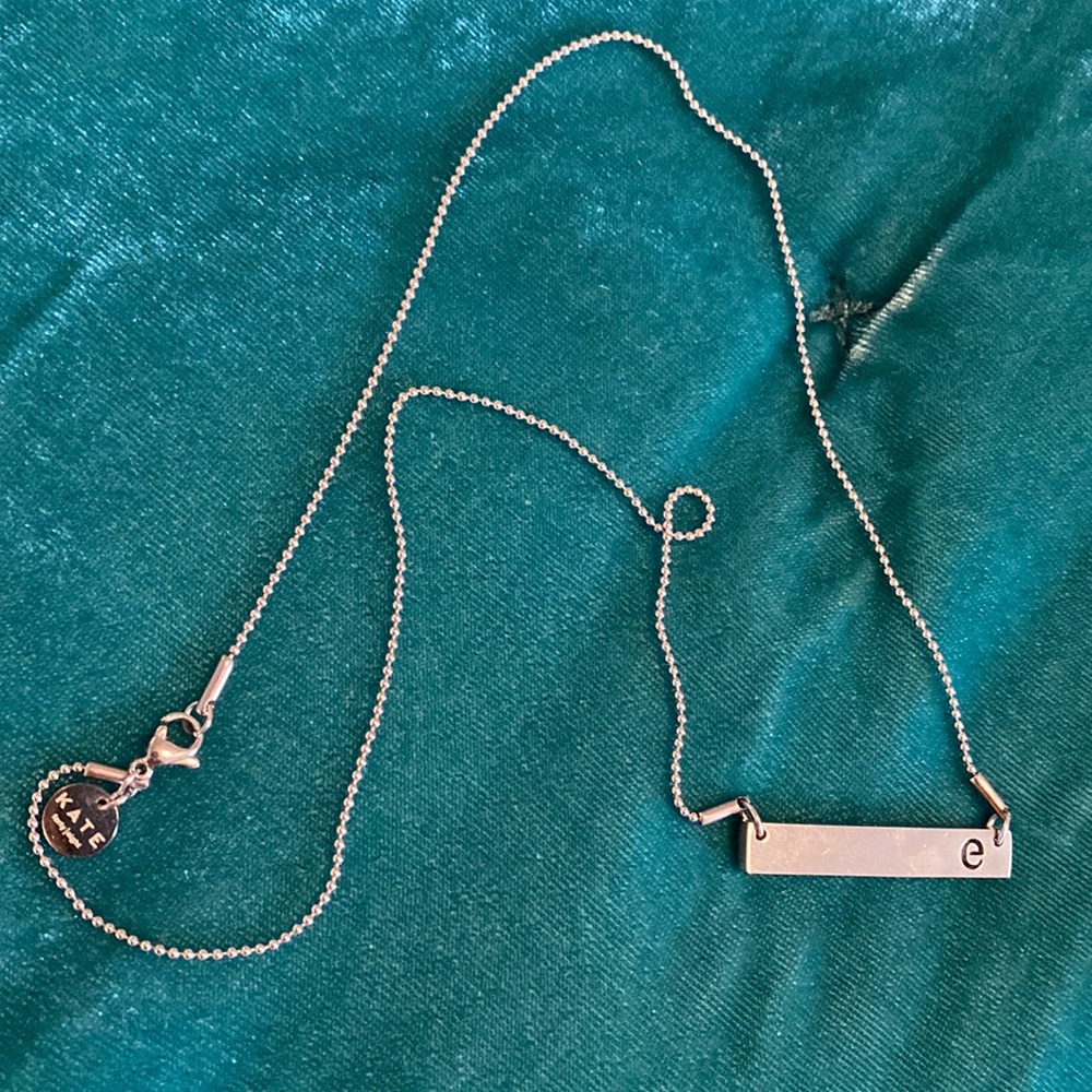 Kate forty eight “e” necklace